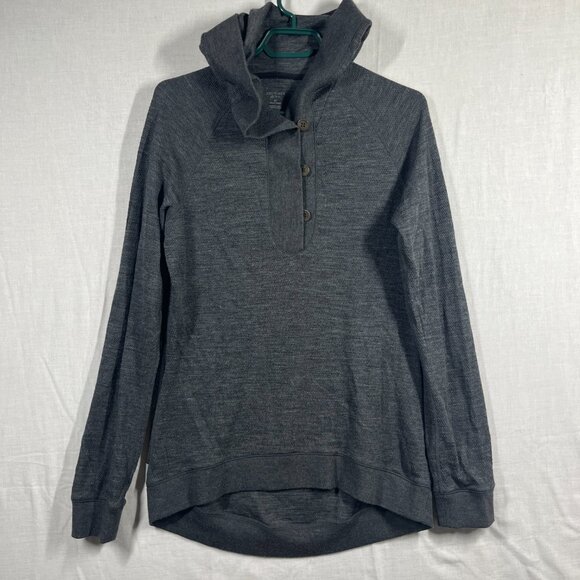 Icebreaker Sweaters - IcebreakerMerino Hoodie Women M Gray Crave Merino Wool Hooded Sweatshirt Stretch